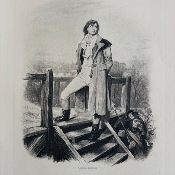 1902 Sydney Carton Barnard Photogravure Tale Of Two Cities Charles Dickens DWP8C - Picture 1 of 3